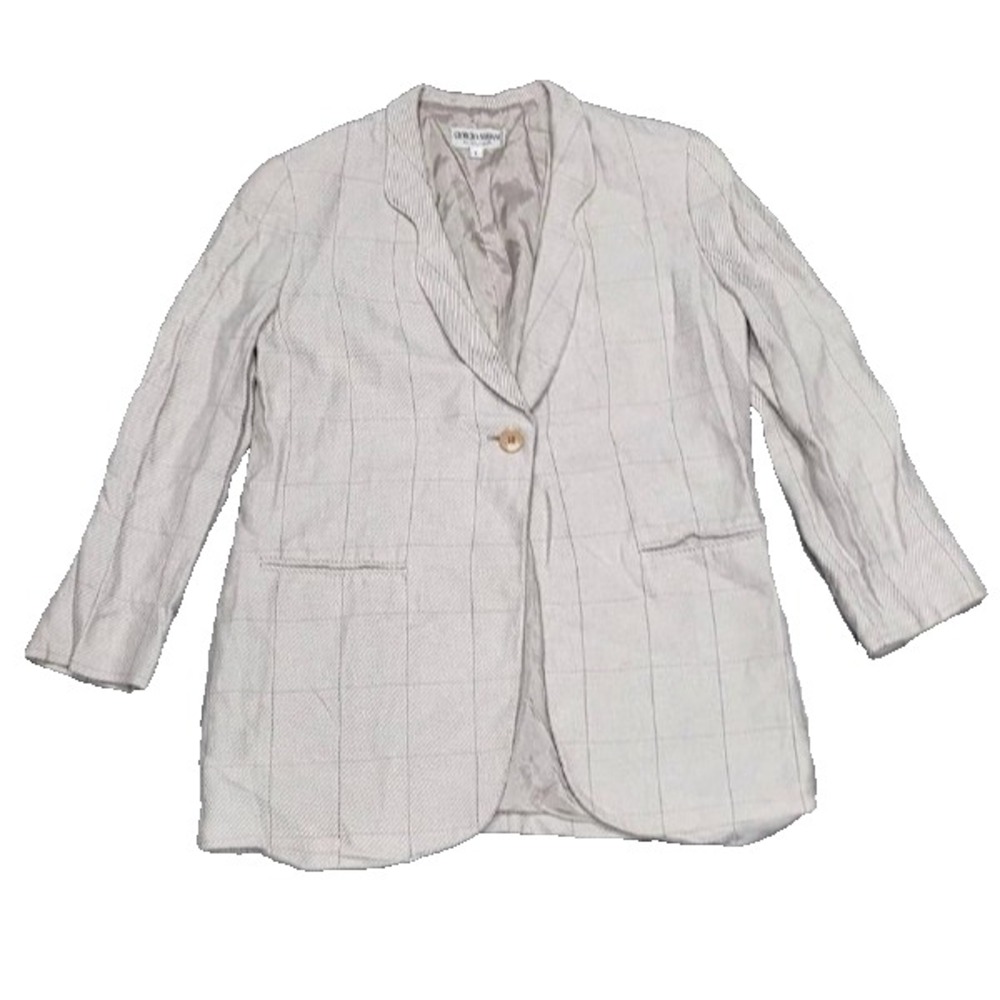 Giorgio Armani Le Collezioni Italy made linen blend Blazer Jacket Sz 6 A006923